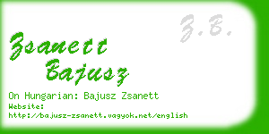 zsanett bajusz business card